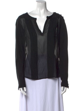 Derek Lam Silk V-Neck Blouse