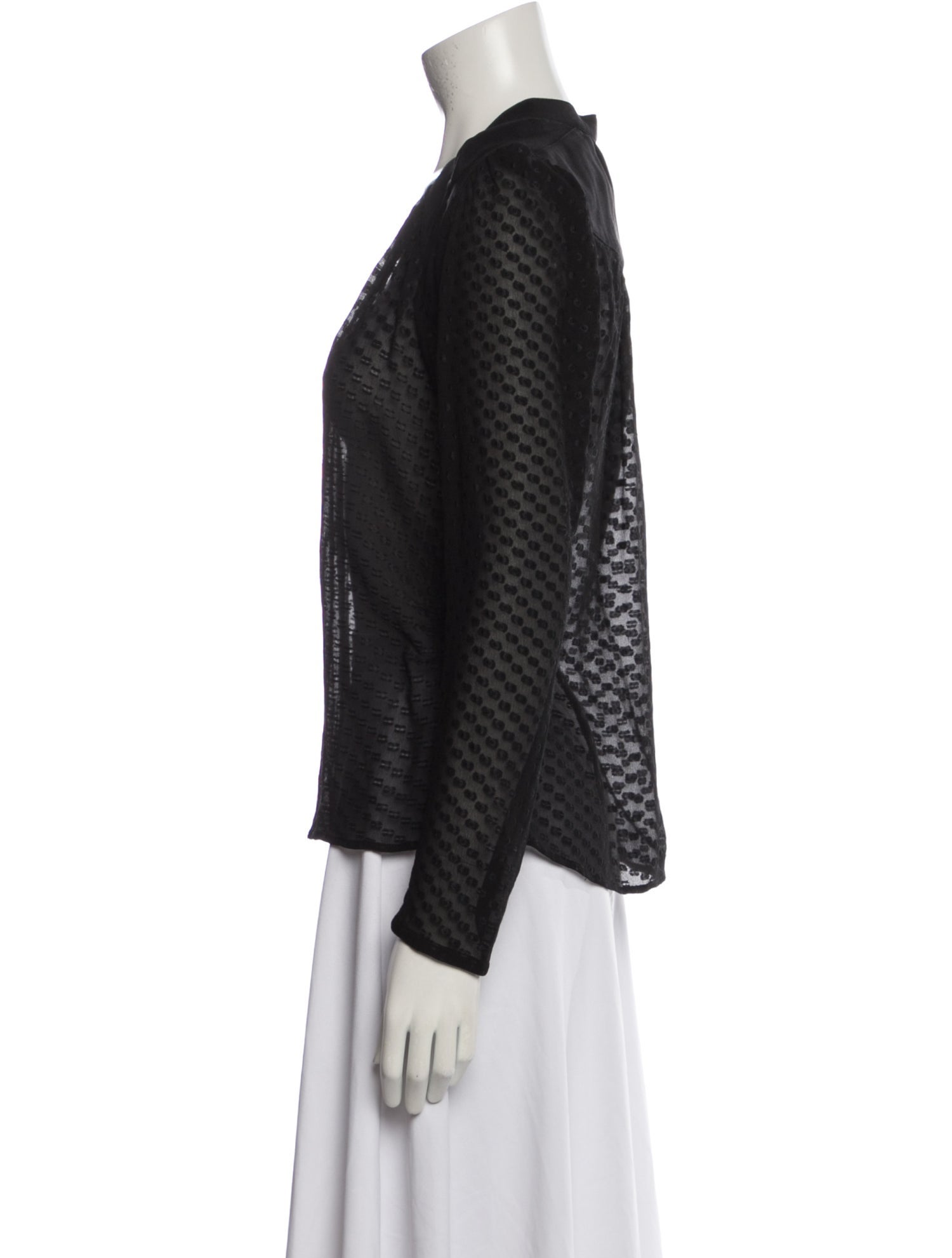 Derek Lam V-Neck Long Sleeve Top