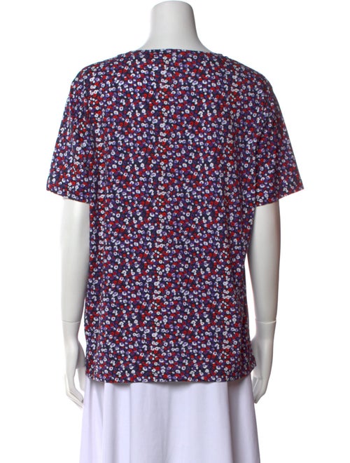 Derek Lam Printed Scoop Neck Blouse