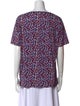 Derek Lam Printed Scoop Neck Blouse