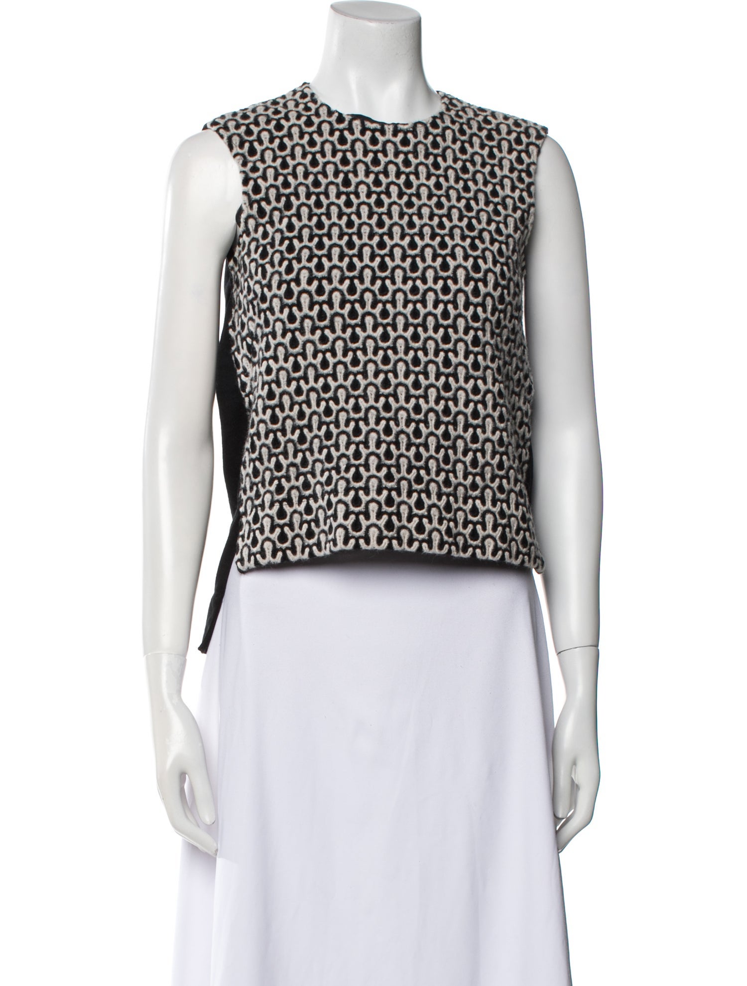 Derek Lam Wool Printed Crop Top