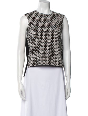 Derek Lam Wool Printed Crop Top