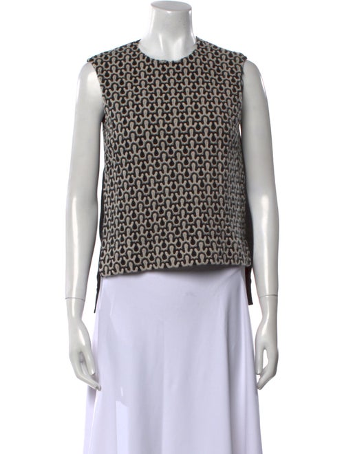Derek Lam Wool Printed Crop Top