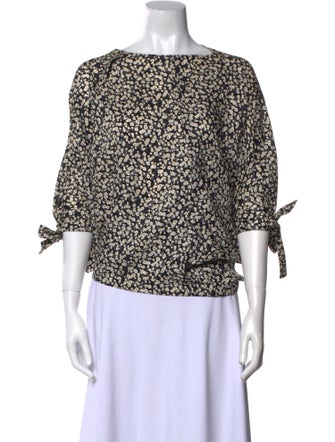 Derek Lam Silk Floral Print Blouse