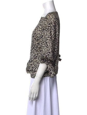 Derek Lam Silk Floral Print Blouse