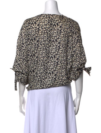 Derek Lam Silk Floral Print Blouse