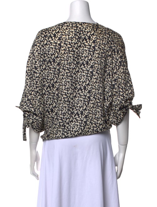 Derek Lam Silk Floral Print Blouse