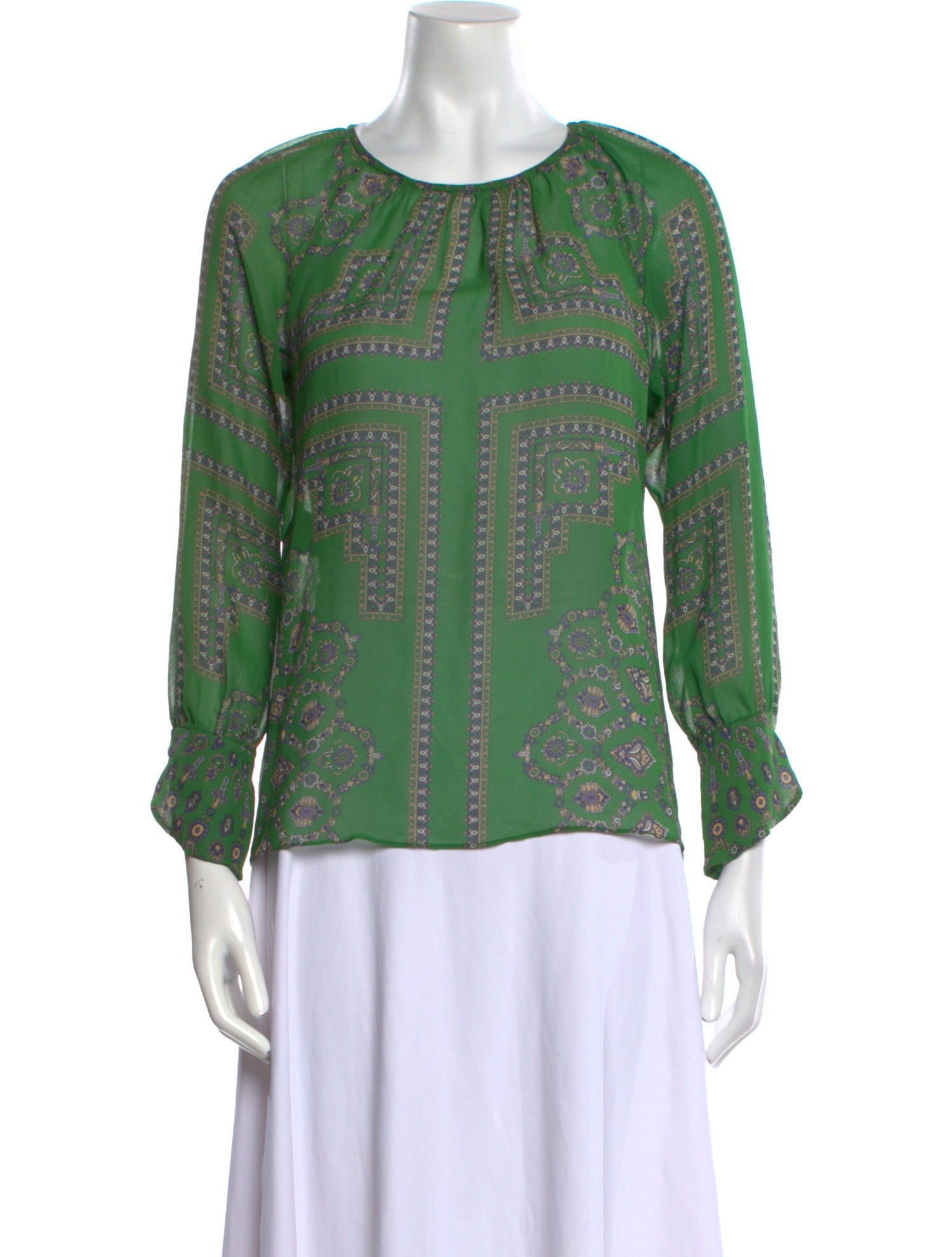 Derek Lam Silk Printed Blouse