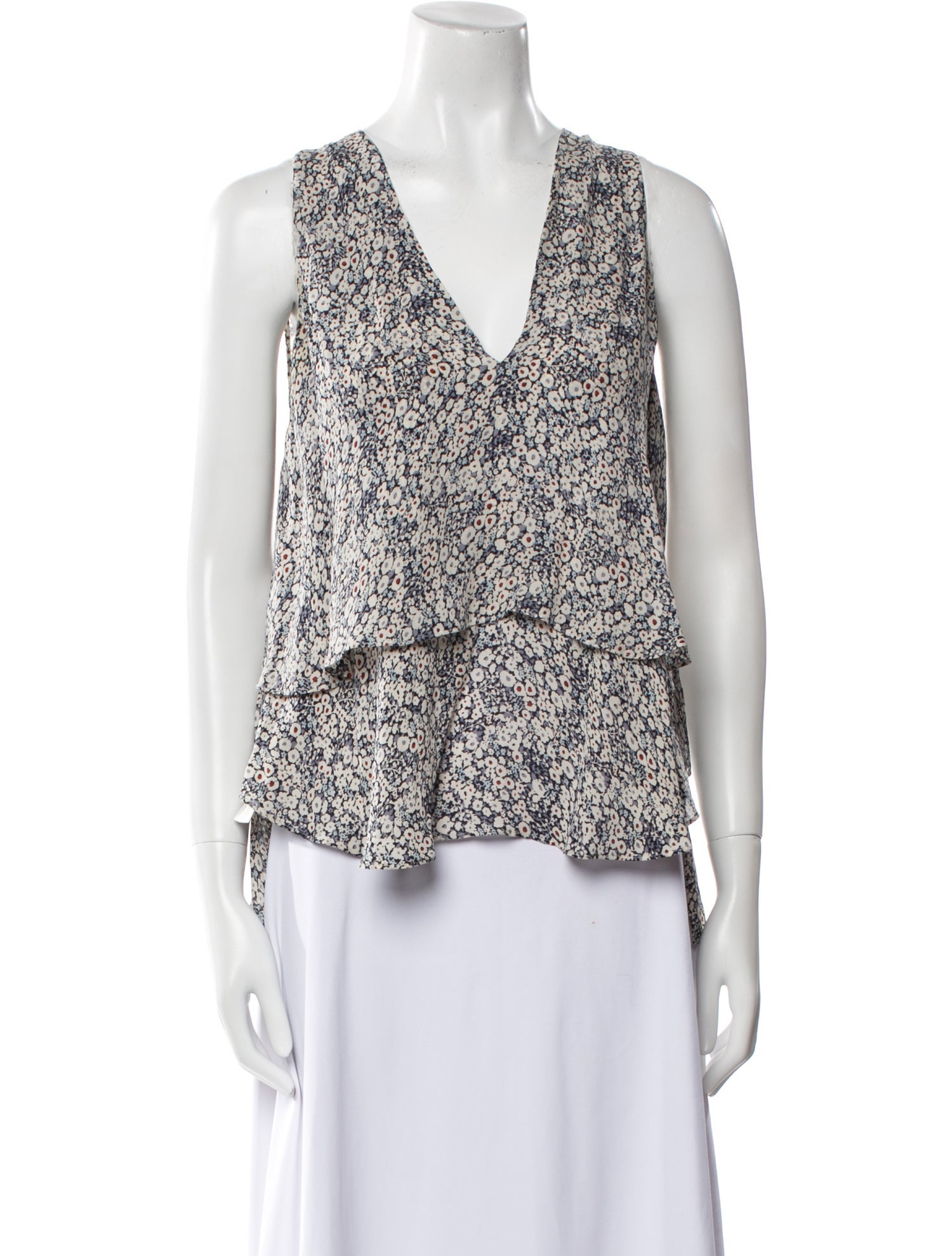 Derek Lam Silk Floral Print Blouse