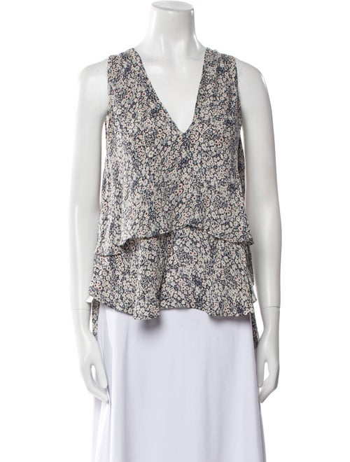 Derek Lam Silk Floral Print Blouse