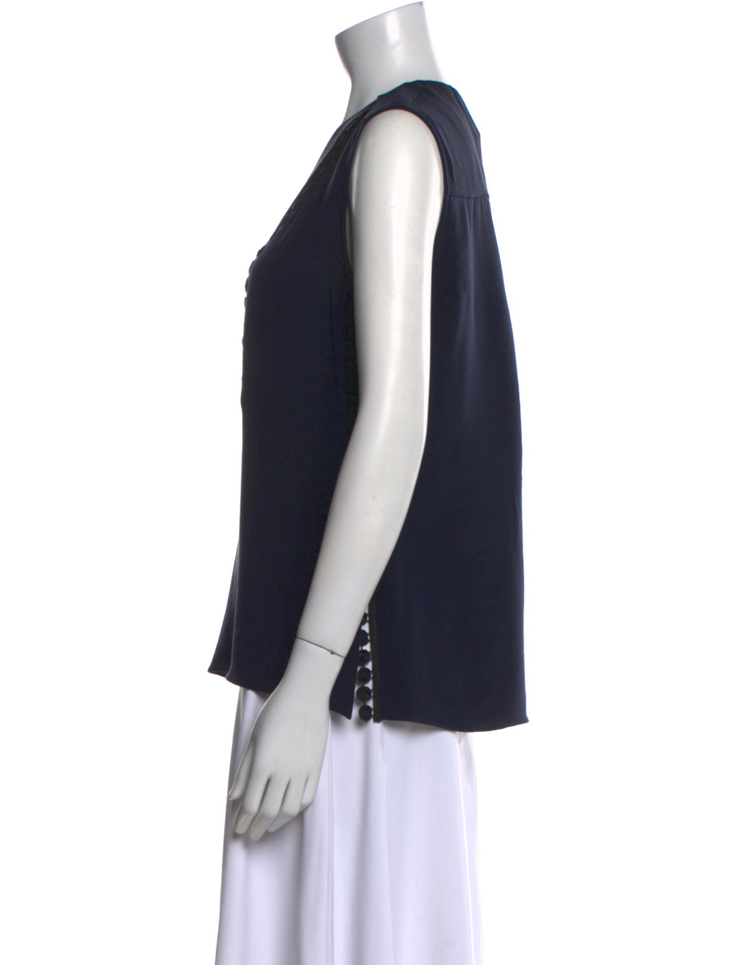 Derek Lam Silk Square Neckline Top