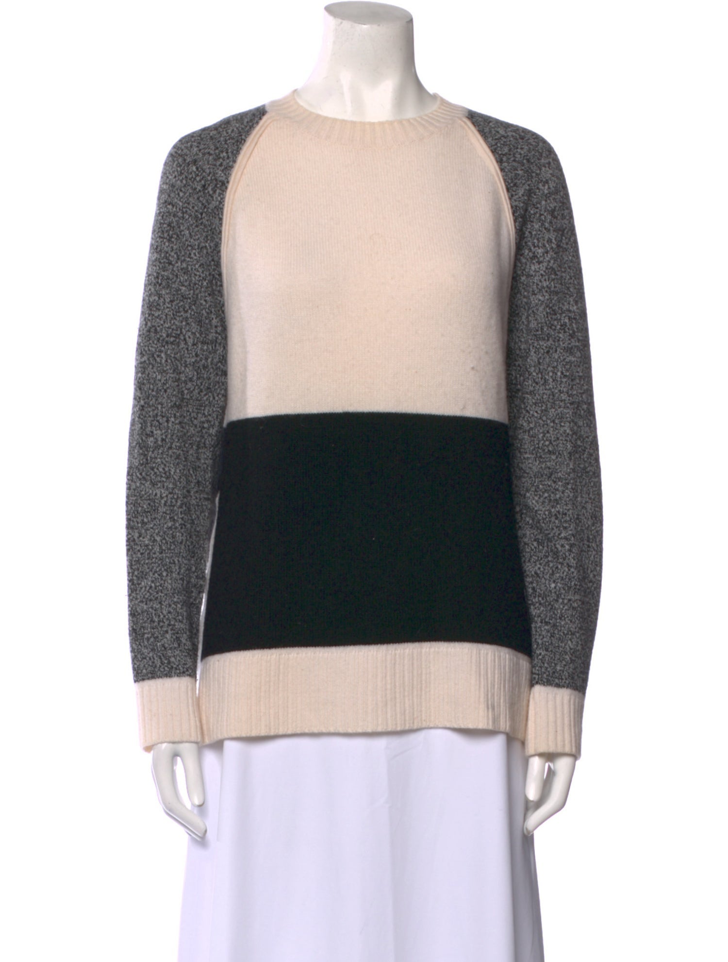 Derek Lam Cashmere Colorblock Pattern Sweater