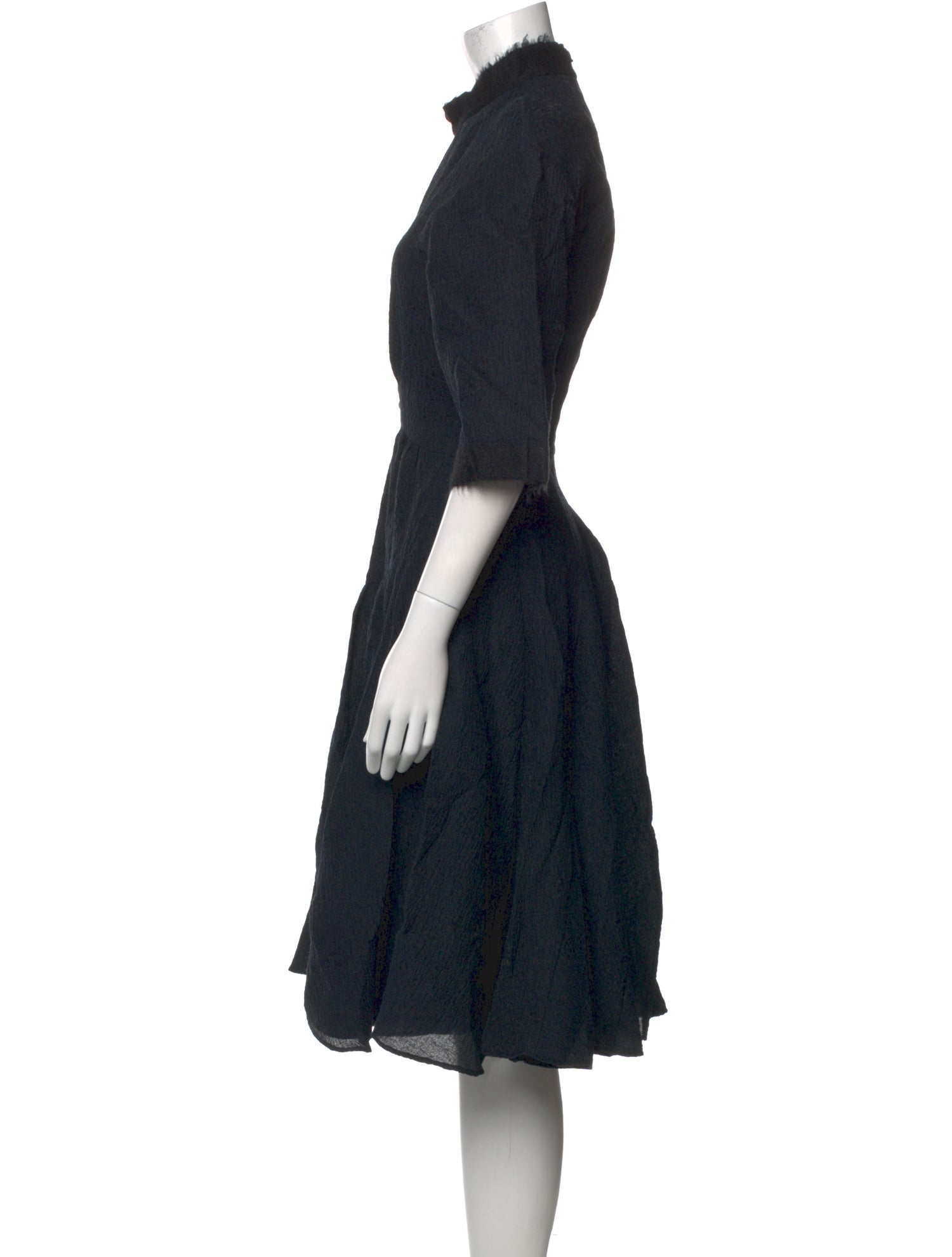 Derek Lam Mock Neck Midi Length Dress