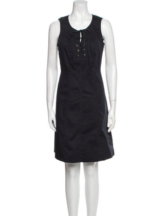 Derek Lam Scoop Neck Knee-Length Dress