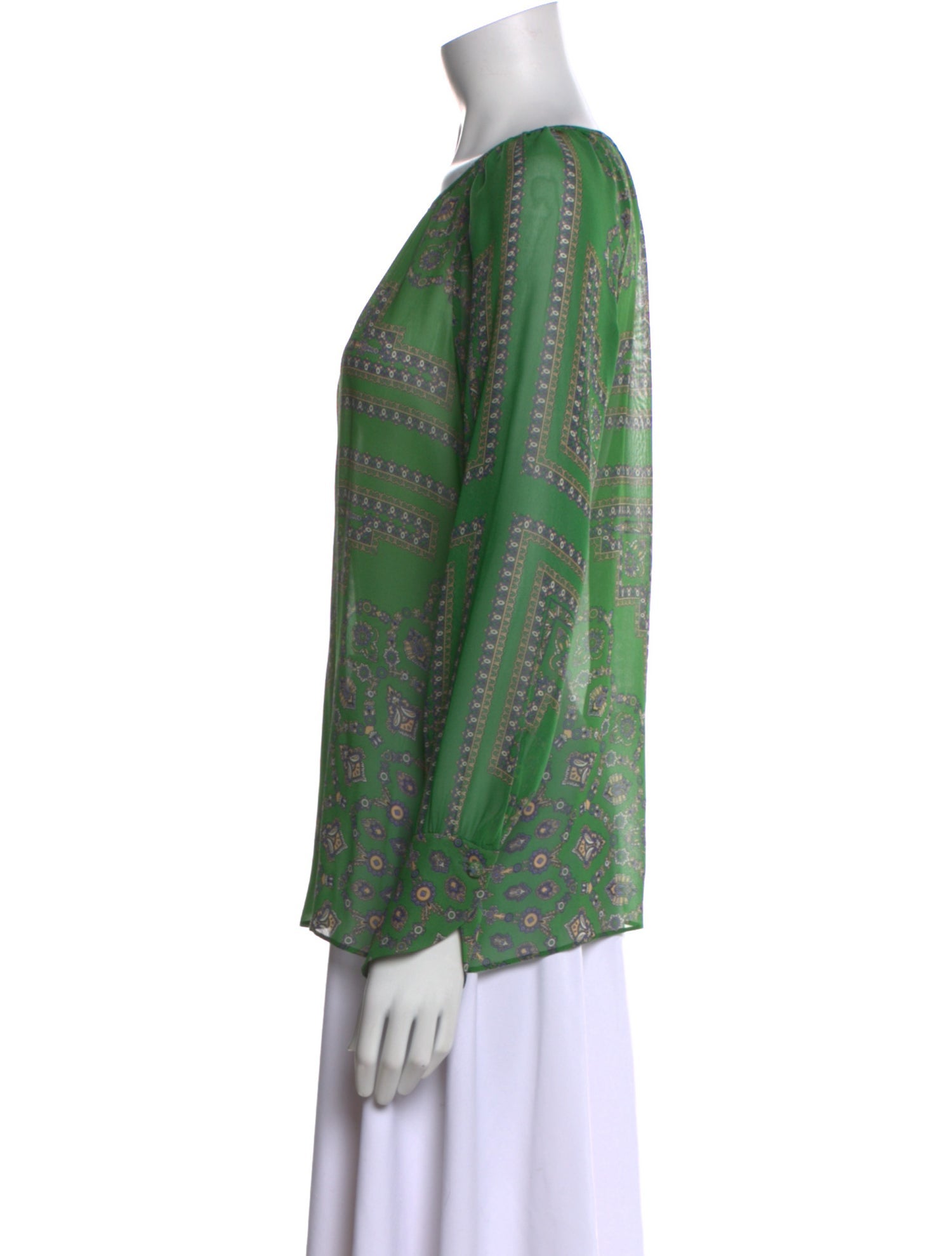 Derek Lam Silk Printed Blouse