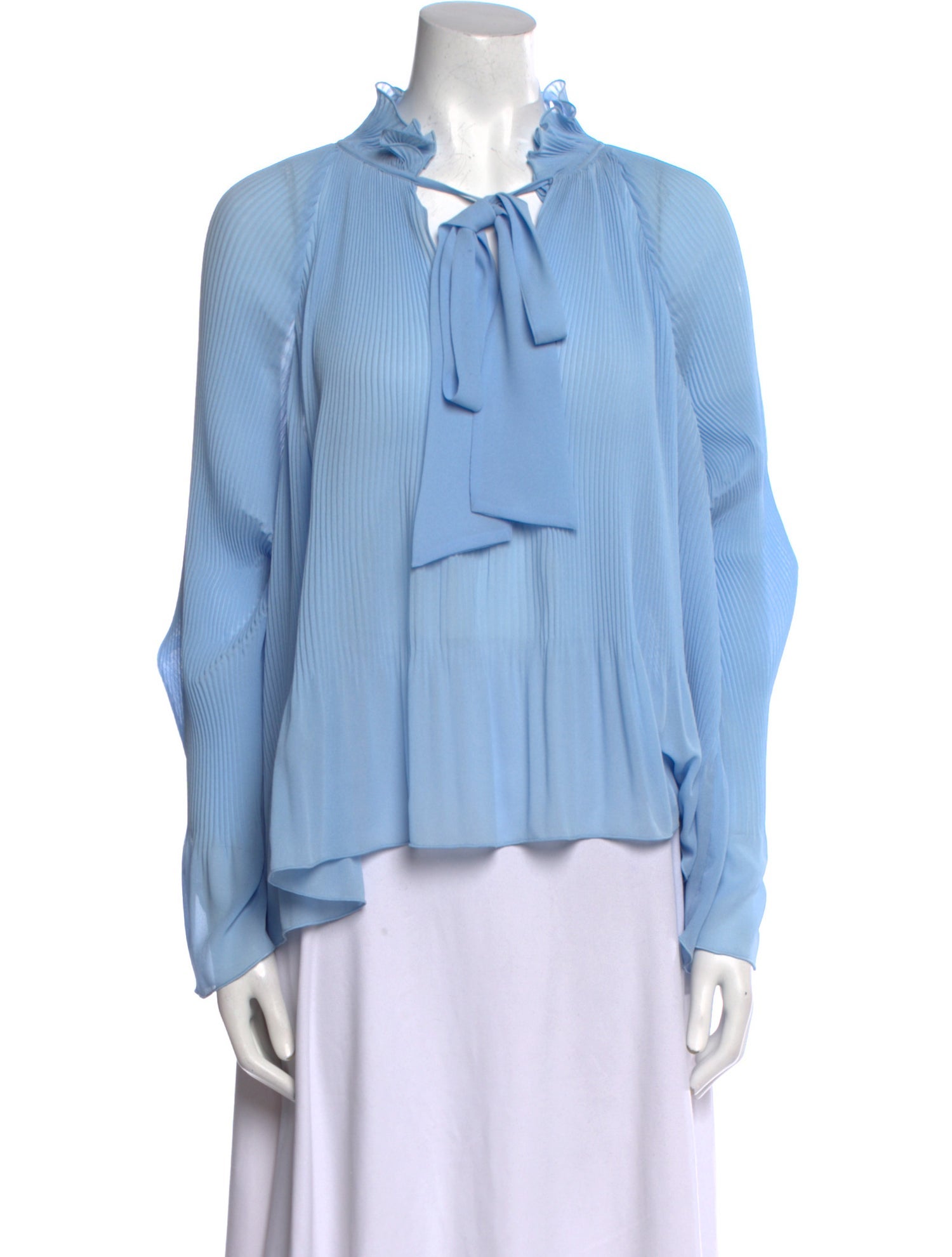 Derek Lam Mock Neck Long Sleeve Blouse