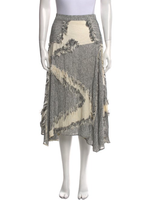 Derek Lam Colorblock Pattern Midi Length Skirt