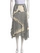 Derek Lam Colorblock Pattern Midi Length Skirt