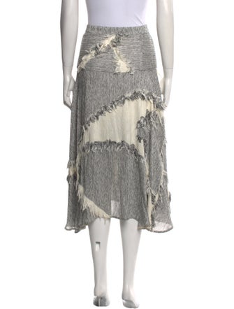 Derek Lam Colorblock Pattern Midi Length Skirt