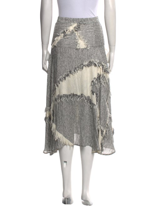 Derek Lam Colorblock Pattern Midi Length Skirt