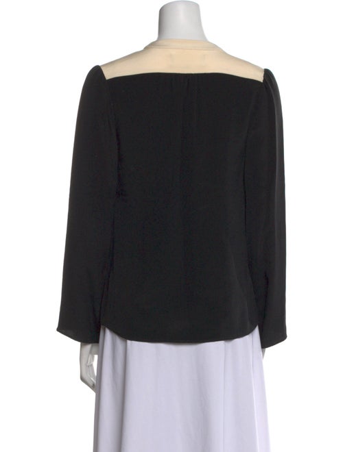 Derek Lam Silk Colorblock Pattern Blouse