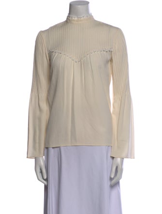 Derek Lam Silk Mock Neck Top