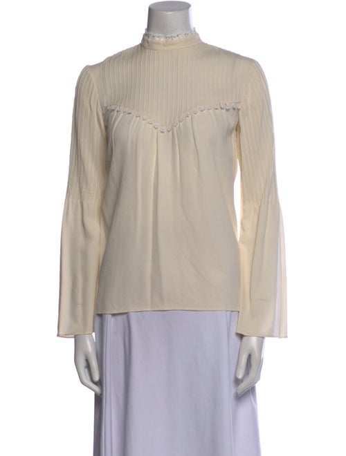 Derek Lam Silk Mock Neck Top