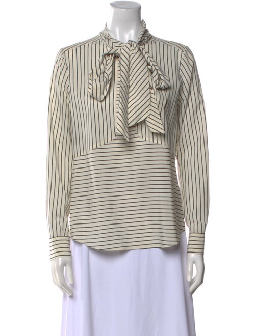 Derek Lam Silk Striped Button-Up Top