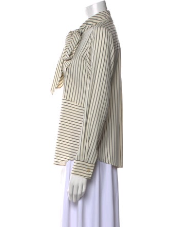 Derek Lam Silk Striped Button-Up Top