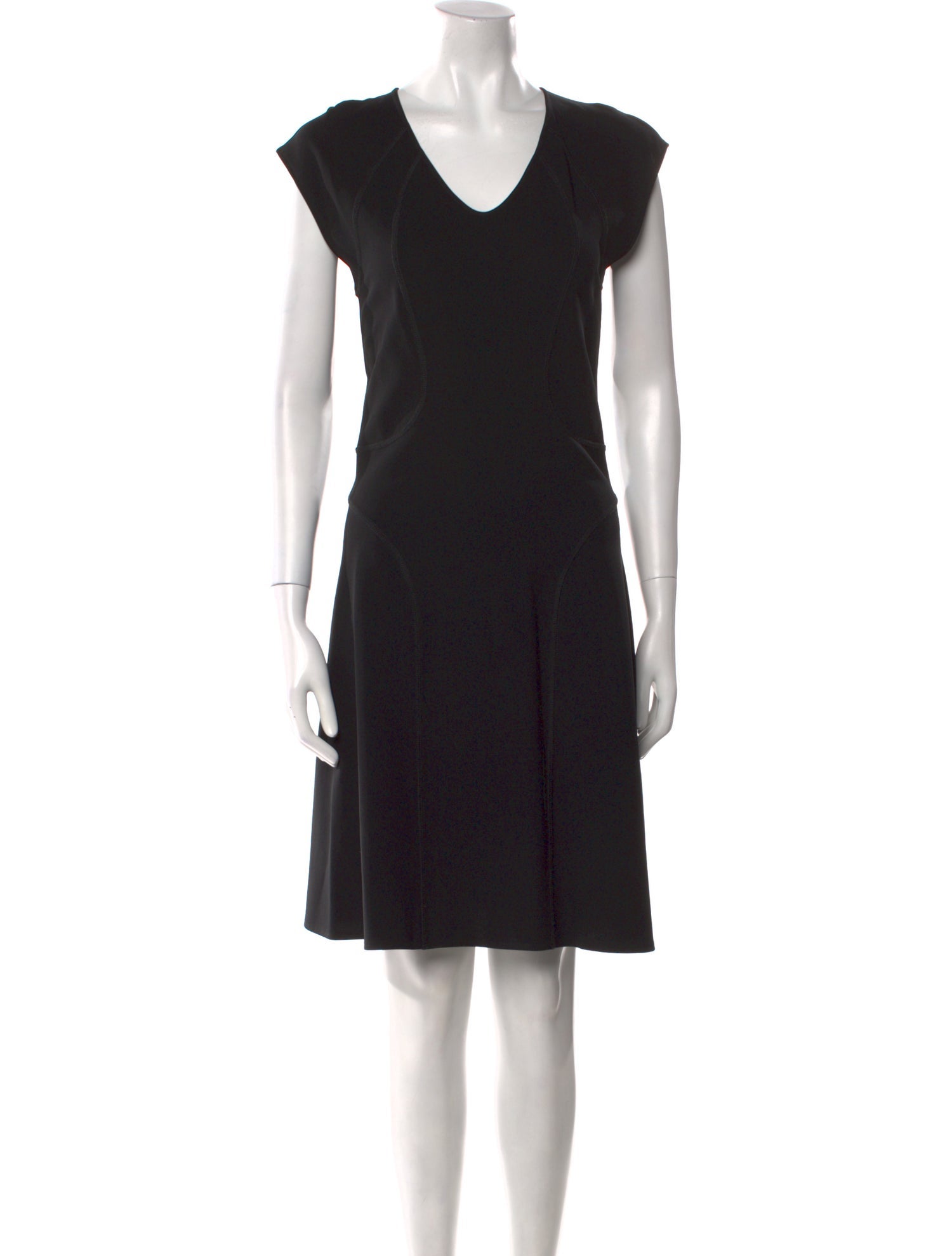Derek Lam V-Neck Knee-Length Dress