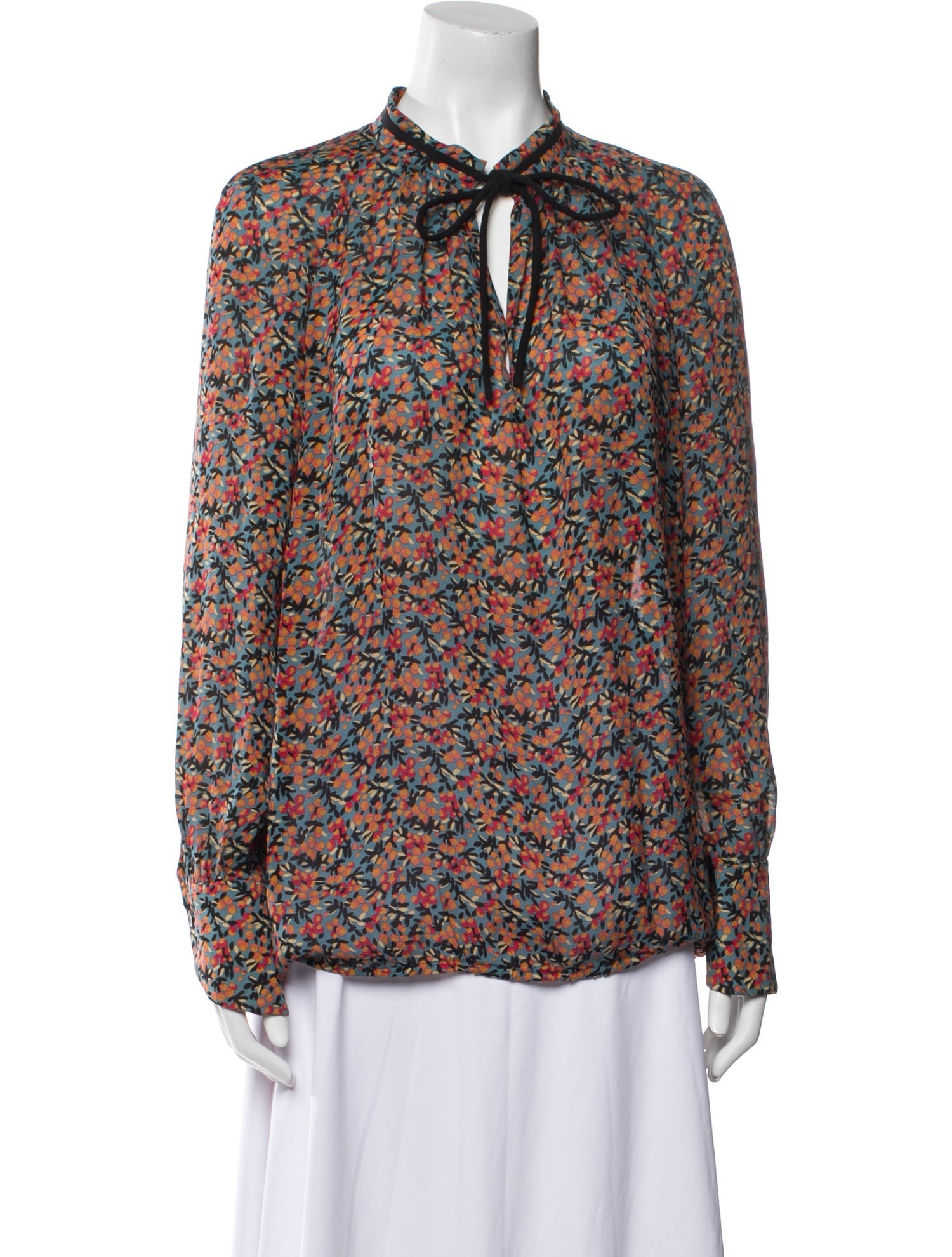 Derek Lam Silk Floral Print Blouse