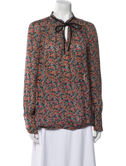 Derek Lam Silk Floral Print Blouse