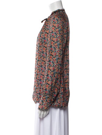 Derek Lam Silk Floral Print Blouse