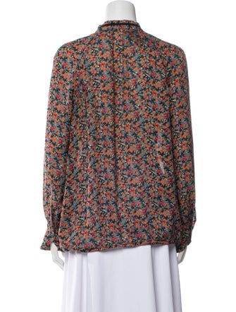 Derek Lam Silk Floral Print Blouse