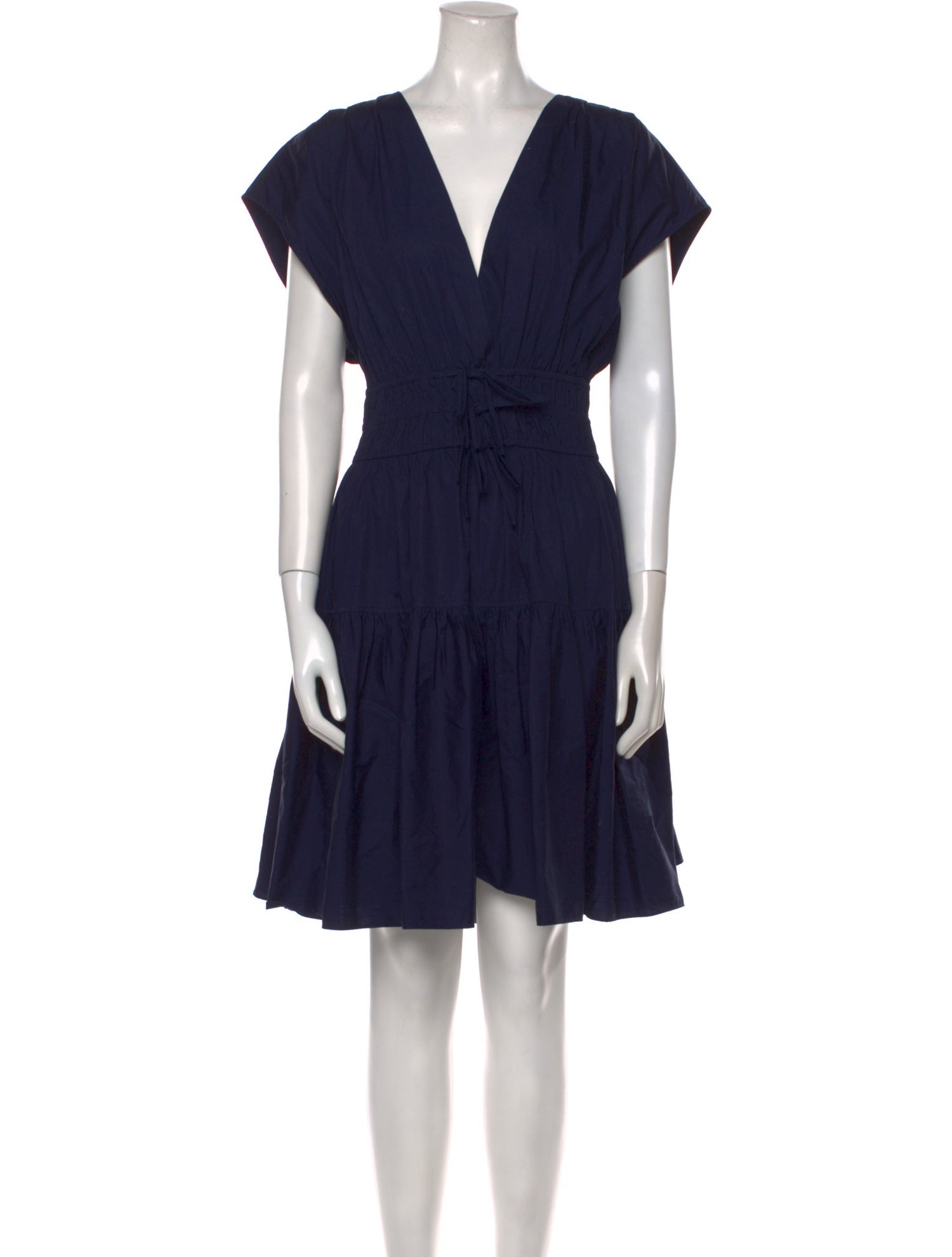 Derek Lam V-Neck Knee-Length Dress