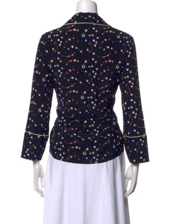 Derek Lam Silk Floral Print Button-Up Top