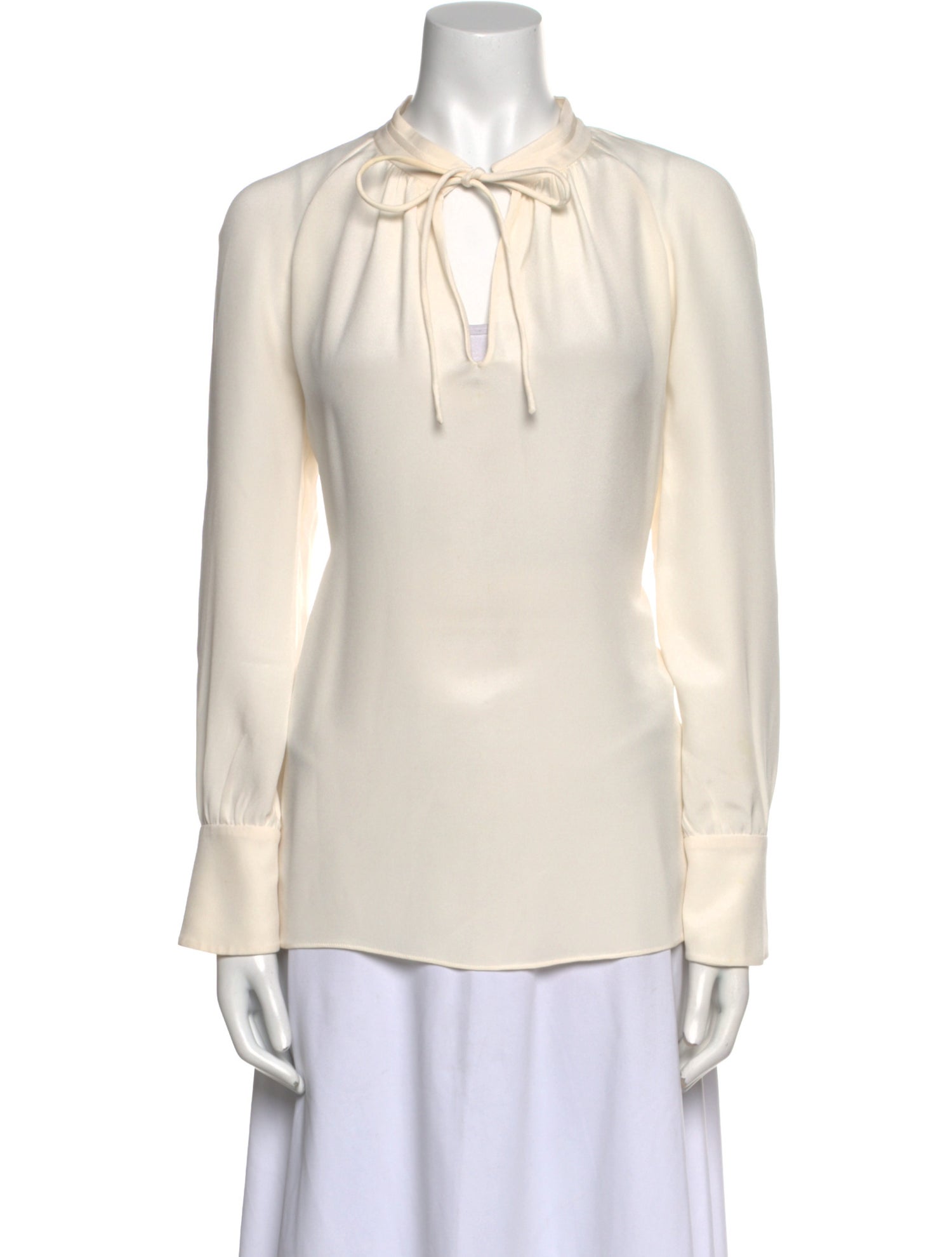 Derek Lam Tie Neck Long Sleeve Blouse