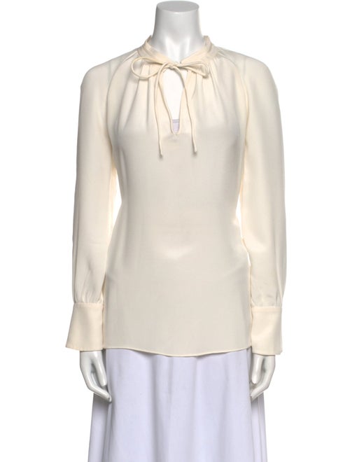 Derek Lam Tie Neck Long Sleeve Blouse