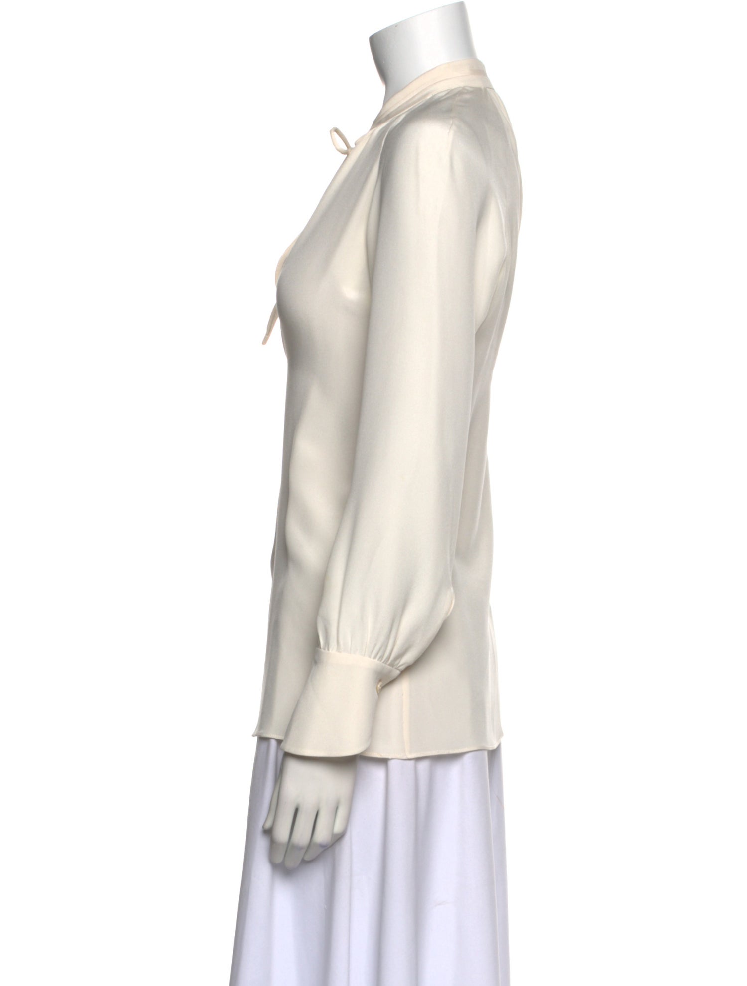 Derek Lam Tie Neck Long Sleeve Blouse