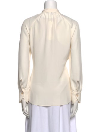 Derek Lam Tie Neck Long Sleeve Blouse