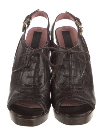 Derek Lam Leather Cutout Accent Slingback Pumps