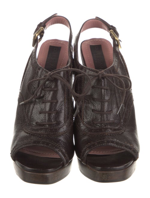 Derek Lam Leather Cutout Accent Slingback Pumps