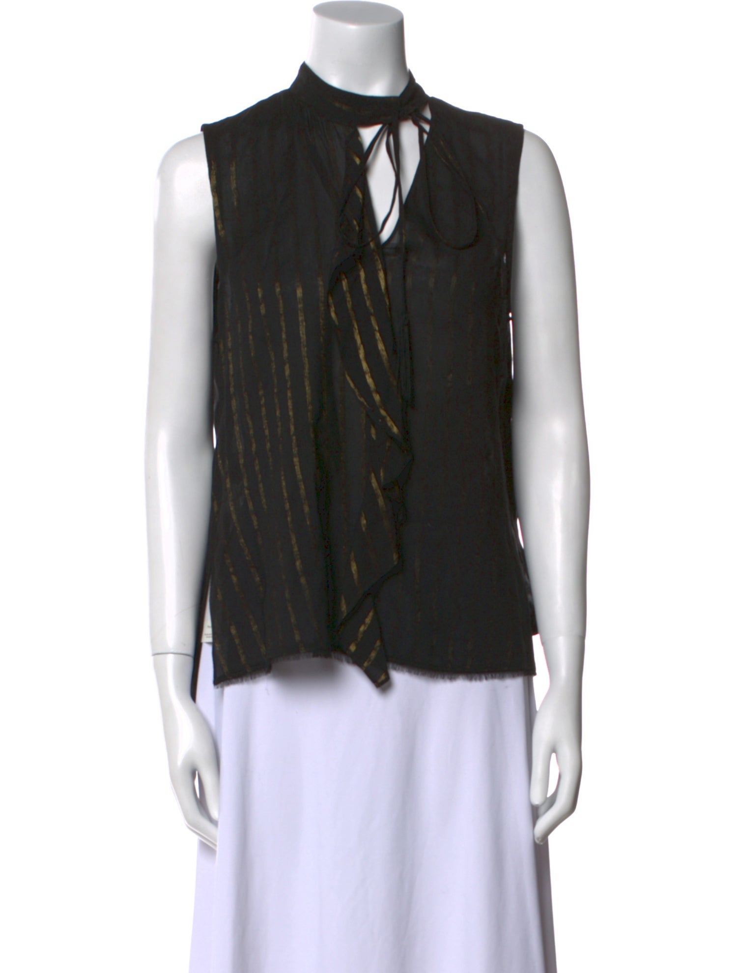Derek Lam Tie Neck Sleeveless Top