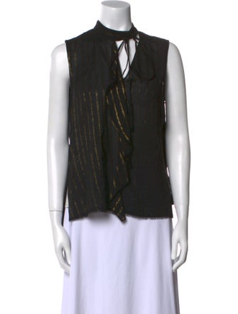 Derek Lam Tie Neck Sleeveless Top