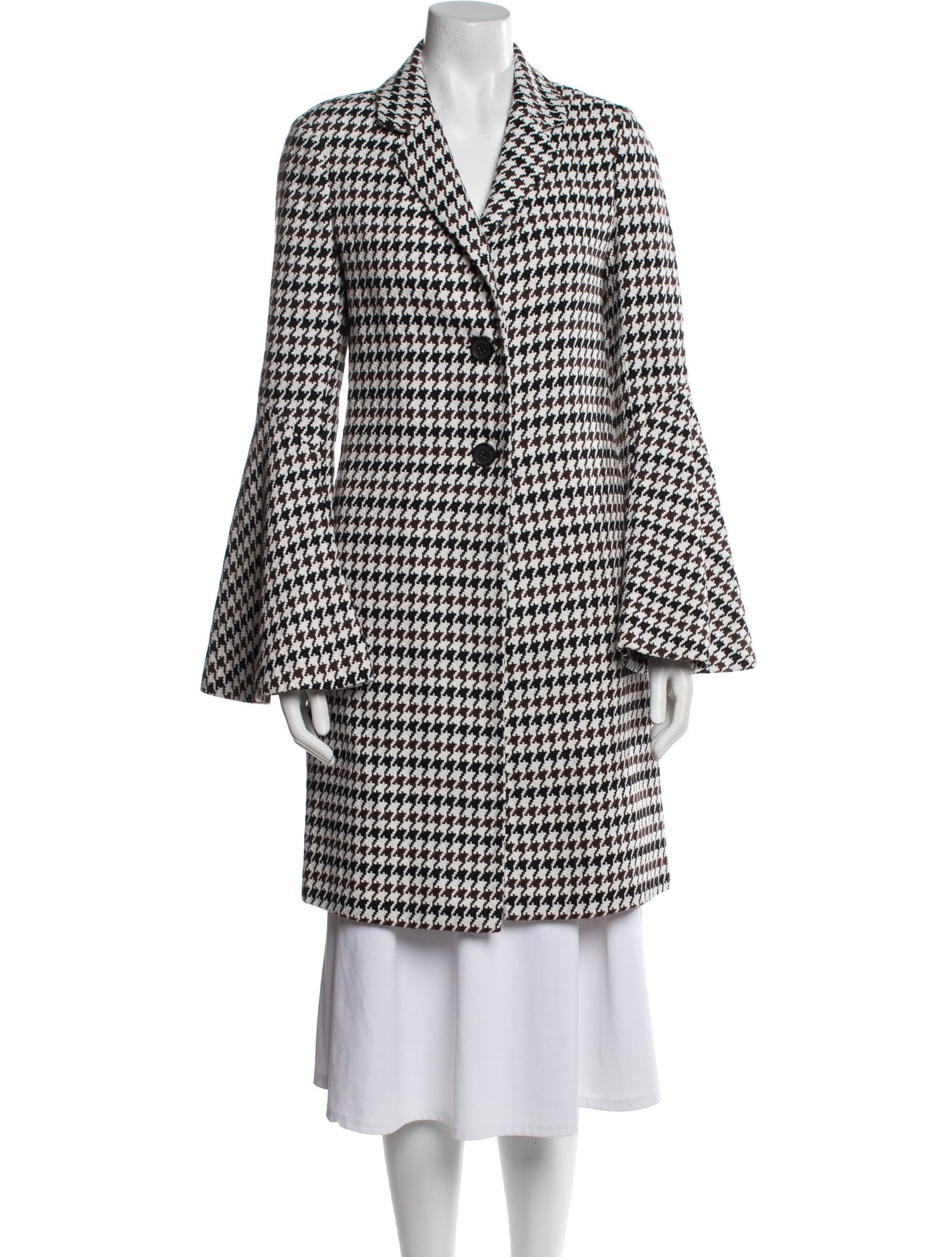 Derek Lam Houndstooth Print Coat