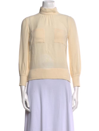 Derek Lam Silk Mock Neck Sweatshirt