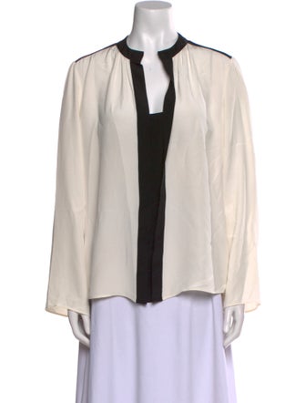 Derek Lam V-Neck Long Sleeve Blouse