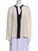 Derek Lam V-Neck Long Sleeve Blouse