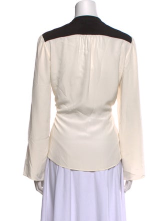 Derek Lam V-Neck Long Sleeve Blouse