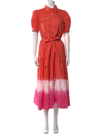 Derek Lam Colorblock Pattern Long Dress